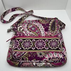 Vera Bradley Hipster Crossbody Purse/Bag Very Berry Paisley Pink Green Quilted